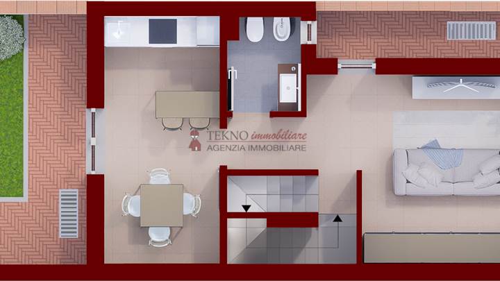 TERRATETTO CON GIARDINO E GARAGE